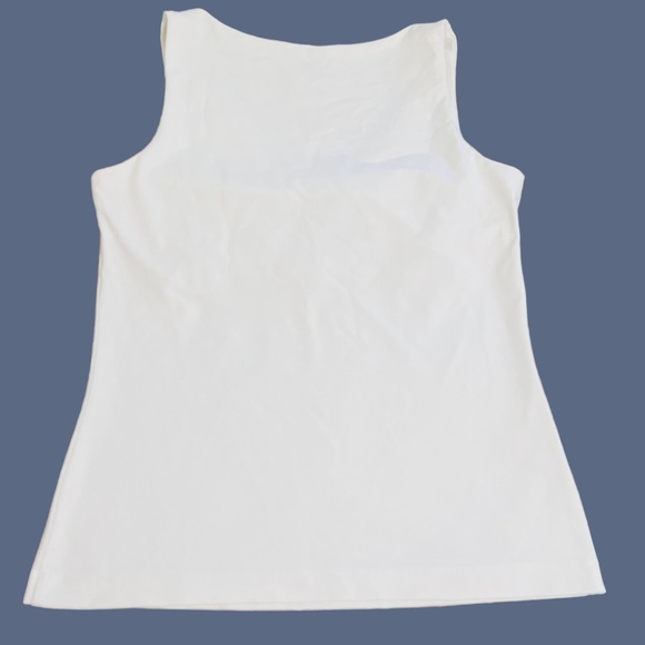 Chico’s 0 (small) V-Neck Sleeveless Spandex White Tank - Picture 4 of 7